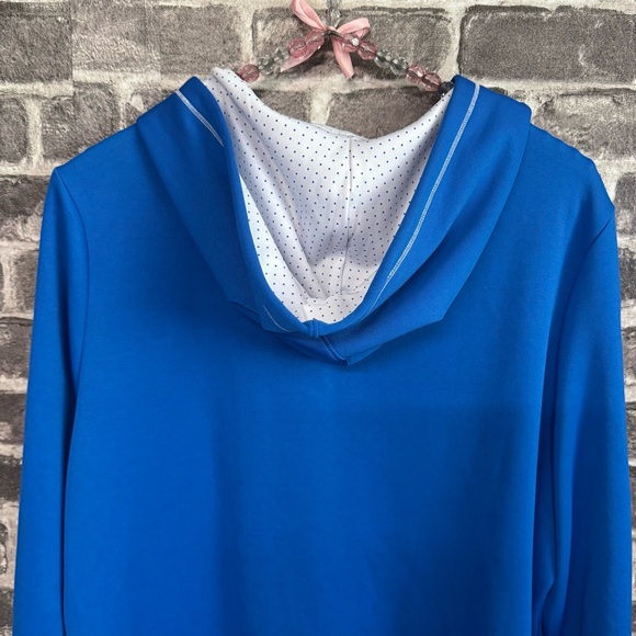 NWT Footjoy Double Layer Jersey Full Zip Hoody sweater Royal blue - Picture 12 of 13